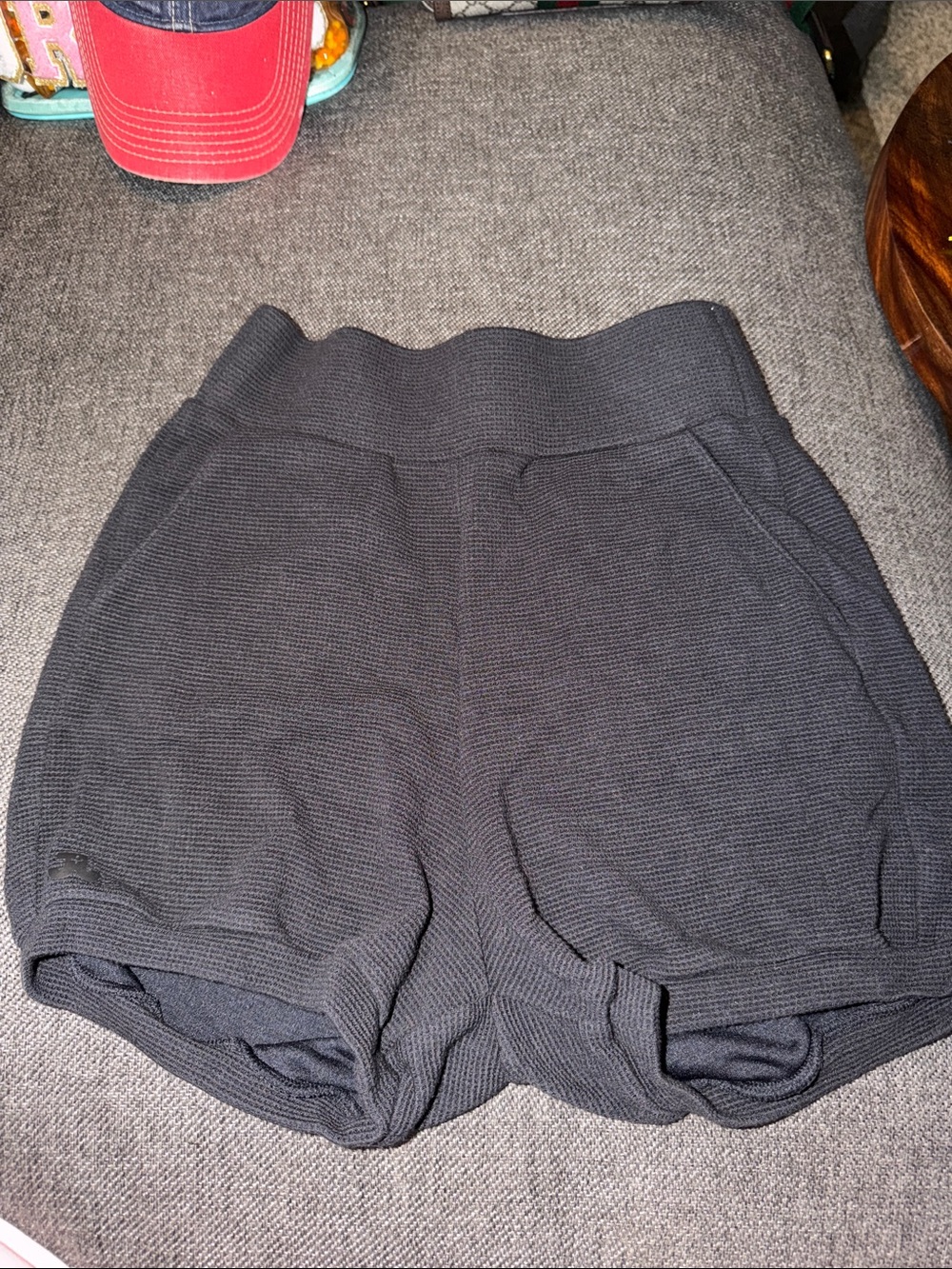 Girls' Black Ribbed Knit Comfort Shorts